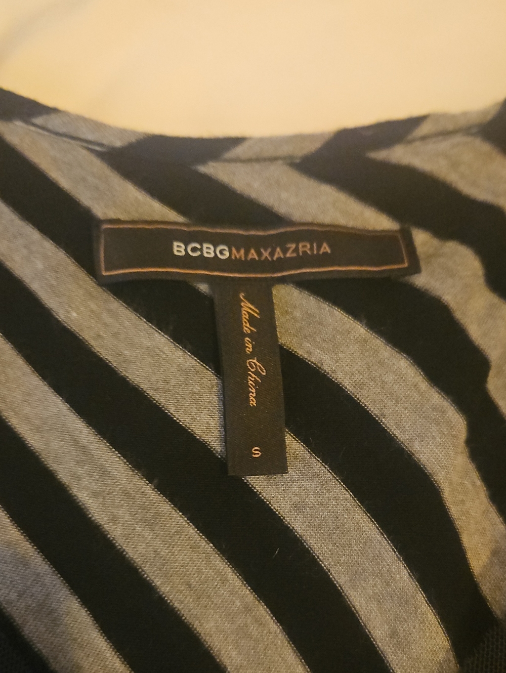 Black and Gray Striped Midi Dress with a Black Sheer Overlay - Picture 2 of 3